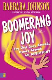 Cover of Boomerang joy by Barbara Johnson