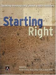 Front cover of Starting right by Kenda Creasy Dean