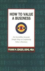 Cover of How to value a business by Frank M. Singer