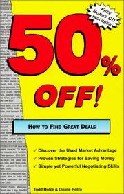Front cover of 50% OFF! How to Find Great Deals by Todd Holze
