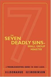 Cover of The seven deadly sins of small group ministry by Bill Donahue