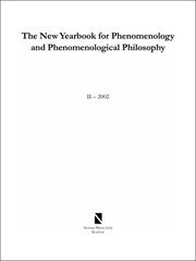 Front cover of New Yearbook for Phenomenology and Phenomenological Philosophy by Burt C. Hopkins