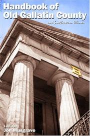 Front cover of Handbook of Old Gallatin County and Southeastern Illinois by Jon Musgrave