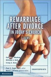 Front cover of Remarriage after divorce in today's church by Gordon J. Wenham