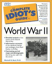 Cover of The Complete Idiot's Guide to World War II by Mitchell G. Bard