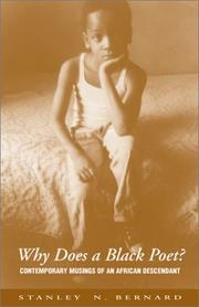Cover of Why does a black poet? by Stanley Bernard
