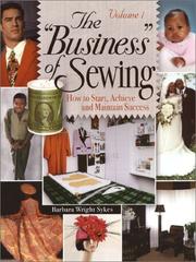 Front cover of The Business of Sewing by Barbara Wright Sykes