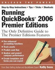 Front cover of Running QuickBooks 2006 Premier Editions by Kathy Ivens