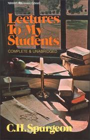 Front cover of Lectures to my students by Charles Haddon Spurgeon