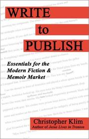 Cover of Write to publish by Christopher Klim