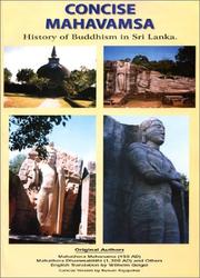 Cover of Concise Mahavamsa by Mahānāma