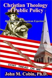 Front cover of Christian Theology of Public Policy by John M., Ph.D. Cobin