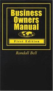 Front cover of Business Owners Manual by Randall Bell