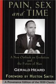 Front cover of Pain, sex and time by Gerald Heard