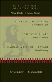 Front cover of Acts of contrition by Gwendolyn Cash