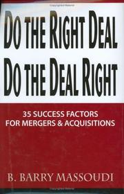 Front cover of Do the Right Deal, Do the Deal Right by B. Barry Massoudi
