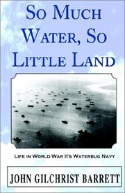 Front cover of So Much Water, So Little Land by John Gilchrist Barrett