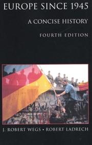 Cover of Europe since 1945 by J. Robert Wegs