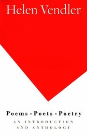 Cover of Poems, Poets, Poetry by Helen Hennessy Vendler