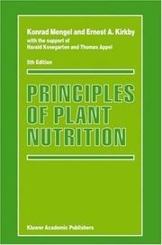 Front cover of Principles of plant nutrition by Konrad Mengel