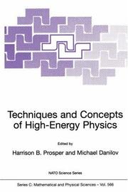 Front cover of Techniques and Concepts of High-Energy Physics by Harrison B. Prosper