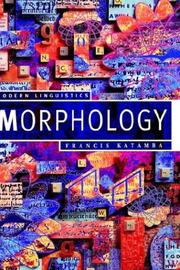 Cover of Morphology by Francis Katamba