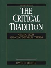 Cover of The Critical Tradition by David H. Richter