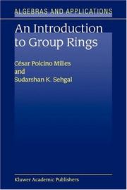 Front cover of An introduction to group rings by Csar Polcino Milies