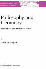 Cover of Philosophy and Geometry by L. Magnani