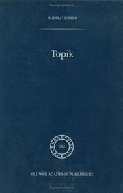 Cover of Topik by Boehm, Rudolf
