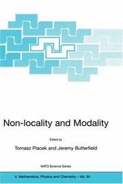 Front cover of Non-locality and modality by NATO Advanced Research Workshop on Modality, Probability, and Bell's Theorems (2001 Kraków, Poland)