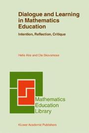 Front cover of Dialogue and learning in mathematics education by Helle Alrø