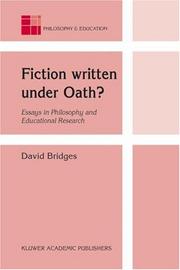 Front cover of Fiction written under Oath? by David Bridges