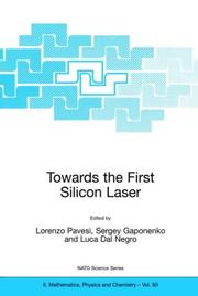 Front cover of Towards the First Silicon Laser by Lorenzo Pavesi