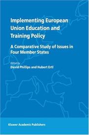 Front cover of Implementing European Union education and training policy by Phillips, David