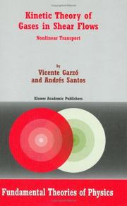 Front cover of Kinetic theory of gases in shear flows by Vicente Garzó