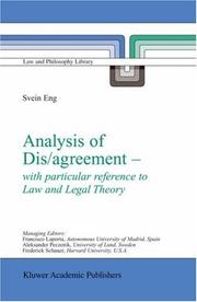 Cover of Analysis of dis/agreement by Svein Eng
