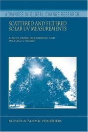 Front cover of Scattered and filtered solar UV measurements by Alfio V. Parisi