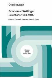 Cover of Economic writings by Otto Neurath