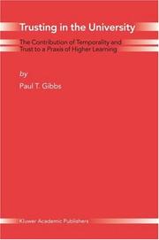 Front cover of Trusting in the university by Paul T. Gibbs