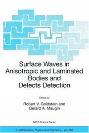 Front cover of Surface Waves in Anisotropic and Laminated Bodies and Defects Detection by Robert V. Goldstein