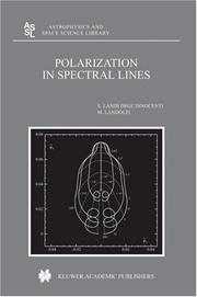 Cover of Polarization in spectral lines by Egidio Landi Degl'Innocenti