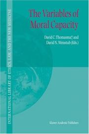 Cover of The variables of moral capacity by David C. Thomasma