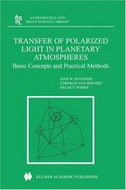 Front cover of Transfer of polarized light in planetary atmospheres by Joop W. Hovenier