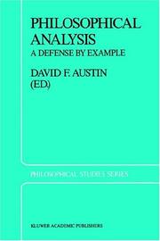 Cover of Philosophical Analysis by D.S. Austin