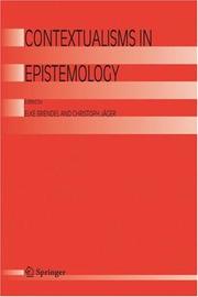 Front cover of Contextualisms in epistemology by Elke Brendel