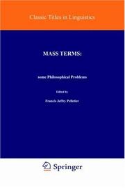 Cover of Mass Terms by F.J. Pelletier