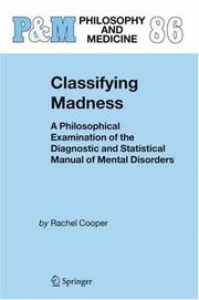 Cover of Classifying madness by Rachel Valerie Cooper