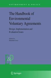 Front cover of The Handbook of Environmental Voluntary Agreements by Edoardo Croci