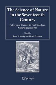 Cover of The Science of Nature in the Seventeenth Century by Peter R. Anstey